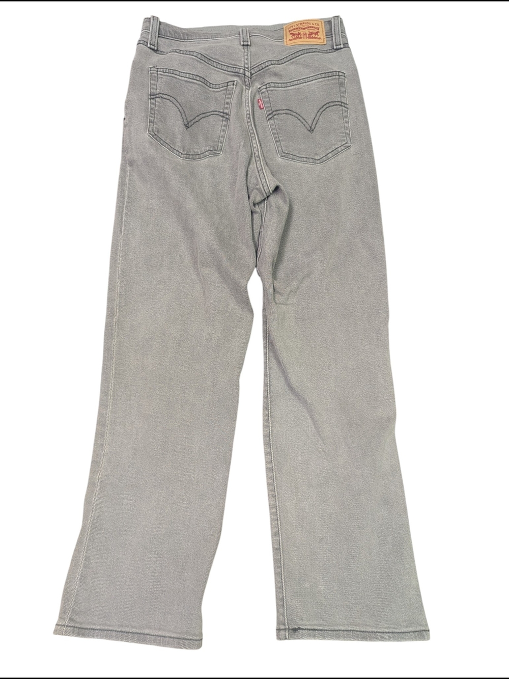 Levi's Ribcage Straight Ankle Jeans Gray Wash W26 L27 - Picture 3 of 12